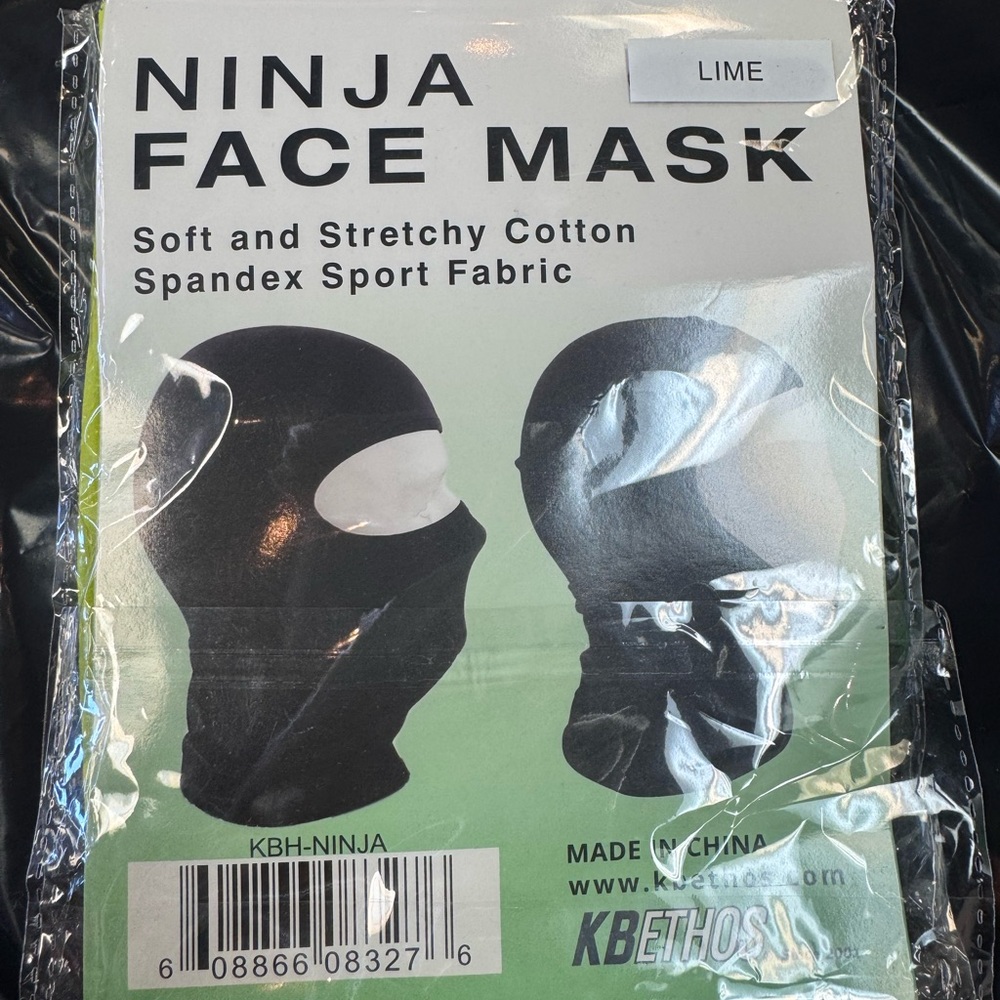 KB Ethos Ninja Pooh Shiesty Face Mask Lime Green